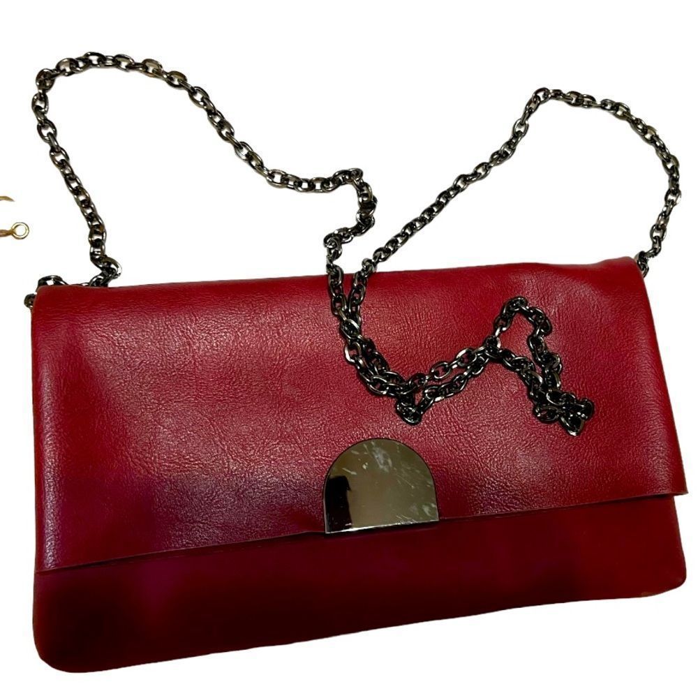 Antique Kraft Fold-over Clutch/crossbody Purse